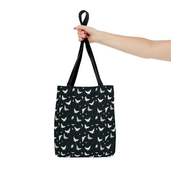 Bats Tote Bags, Stars Totes, Canvas Tote Bag, Shopping Bag, Gift For Women Totes - Picture 9 of 10
